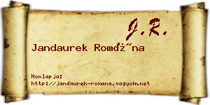 Jandaurek Romána névjegykártya